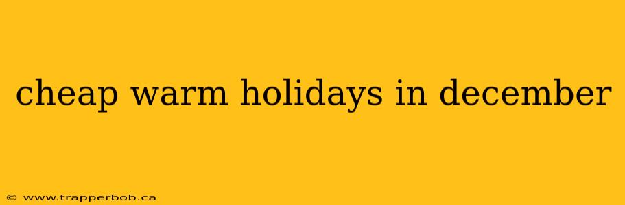 cheap warm holidays in december
