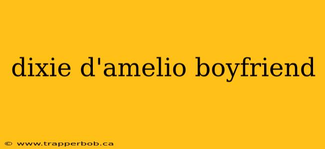 dixie d'amelio boyfriend