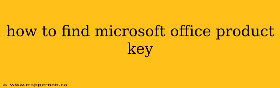 how to find microsoft office product key