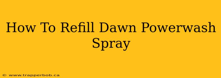 How To Refill Dawn Powerwash Spray