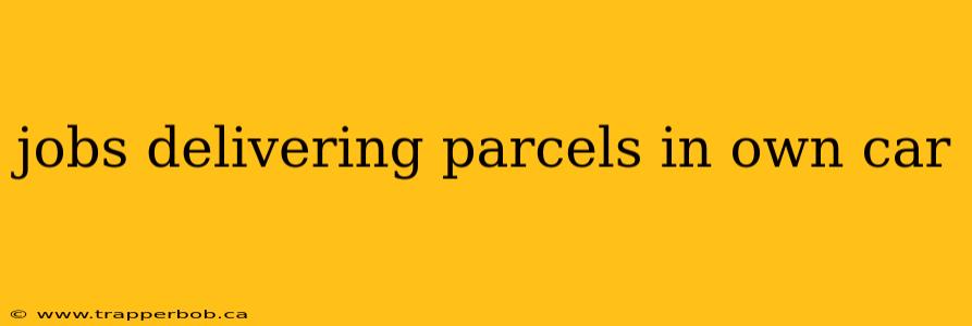 jobs delivering parcels in own car