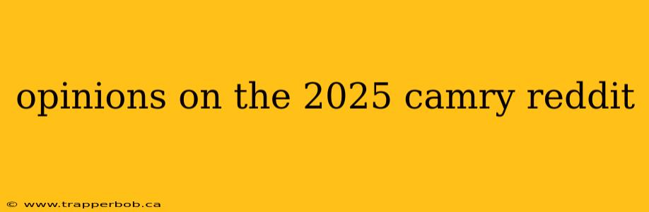 opinions on the 2025 camry reddit