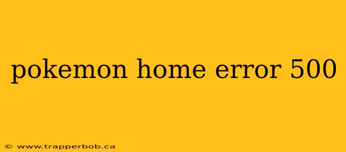 pokemon home error 500