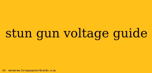 stun gun voltage guide