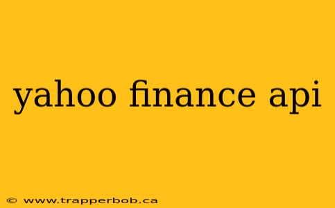 yahoo finance api